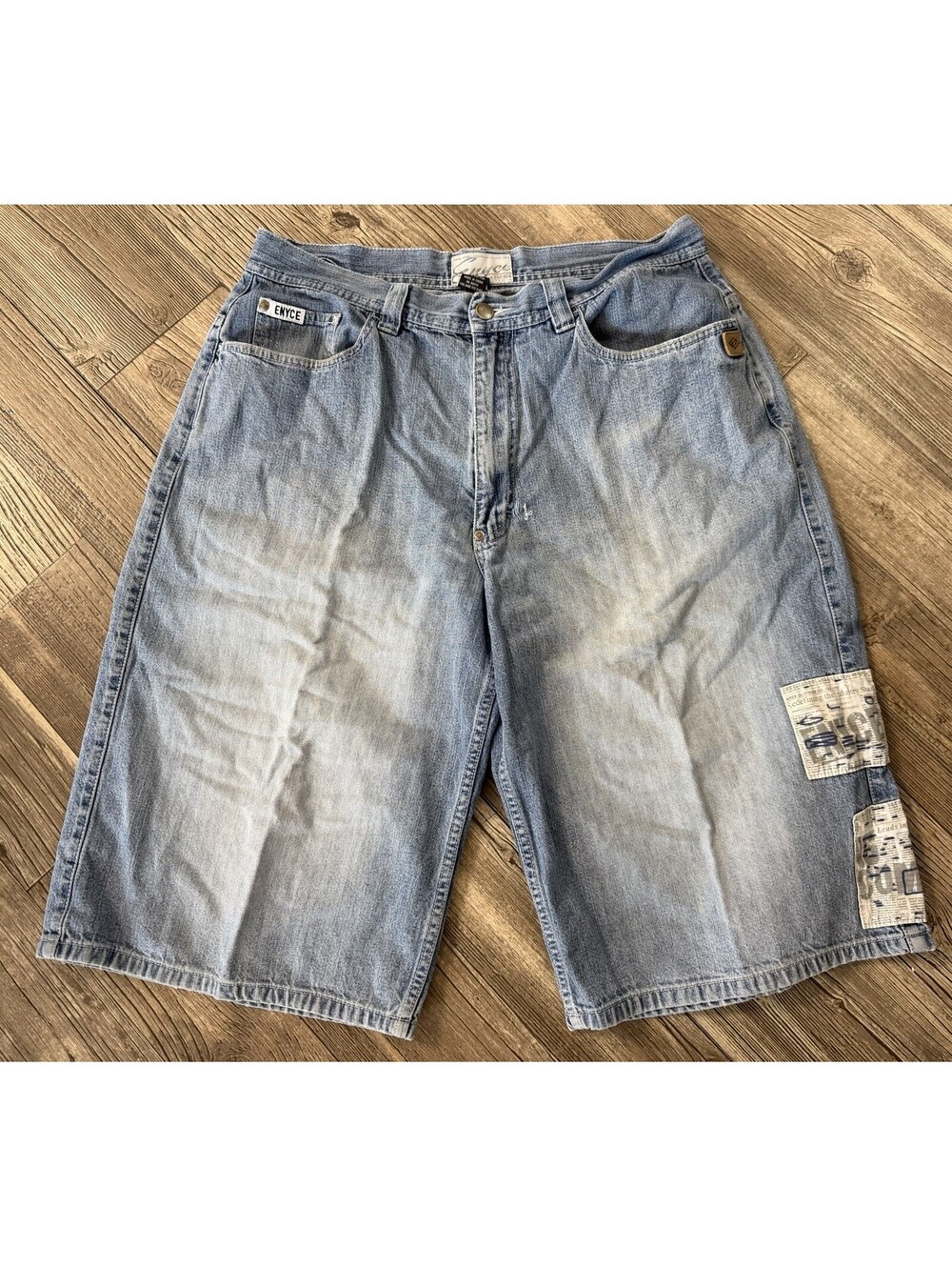 Vintage Enyce Denim Jorts Patchwork Sz 34
